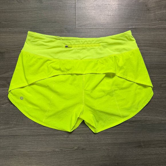 Lululemon Women's Speed Up Mid-Rise Short 4" - Yellow - Picture 5 of 11